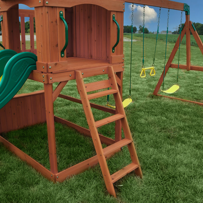 Backyard Discovery Atlantis All Cedar Wooden Swing Set & Reviews Wayfair